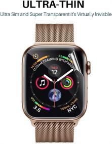 img 2 attached to 📱 LϟK 6 Pack Screen Protector for Apple Watch 44mm Series 6 5 4 / SE 44mm / 42mm Series 3 2 1 with Circle Installation Tool, Full Coverage Flexible Soft TPU - iWatch Compatible