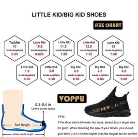 img 2 attached to 👟 VOPPU Kids Tennis Sneakers - Breathable Athletic Shoes for Boys and Girls, Lightweight Non-Slip Sports Running Sneakers for Students