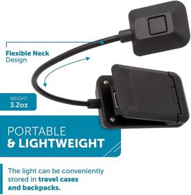 img 2 attached to 📚 WITHit Quad Clip On Book Light – Enhance Your Reading Experience with Dimmable LED Light, Portable and Lightweight, Perfect for Books and eBooks – Batteries Included