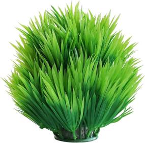 img 4 attached to 🐠 IceLaine 9.4 inch Large Artificial Aquarium Plants: Enhance Your Fish Tank with Vibrant Green Plastic Grass Decoration