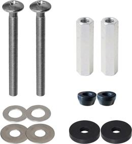 img 1 attached to 🚽 iFealClear Toilet Seat Bolts Kit: Universal Heavy Duty Stainless Steel With Extra Long Downlock Nuts, Rubber Washers & Gaskets - Easy to Install Bathroom Toilet Repair Screw (2 PCS)