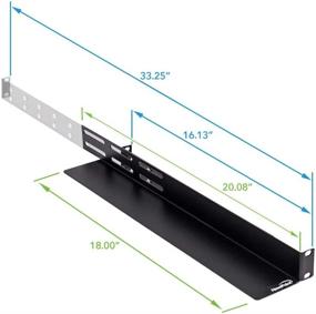 img 1 attached to 📦 Полка для монтажа в стоечный шкаф NavePoint Universal 1U для Dell Compaq IBM HP APC - глубина 33.5 дюйма: организуйте свое серверное оборудование эффективно!