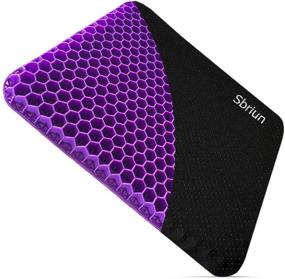 img 4 attached to Optimized XL Gel Seat Cushion for Office Chair/Car/Wheelchair/Long Sitting | Breathable Chair Pad with Cooling Gel | Thick Cushions for Pressure Sores, Tailbone, Back, and Sciatica Pain Relief