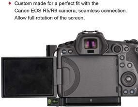 img 3 attached to Солнцезащитный фото L-образный кронштейн для Canon EOS R5/R6 DSLR | Арка/RRS совместимая быстросъемная пластина