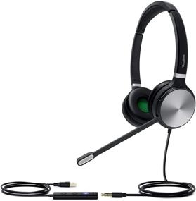 img 4 attached to 🎧 Yealink UH36 UH34 USB Headset: Noise Cancelling Mic, Teams Certified, PC Laptop Computer Headset for Calls and Music