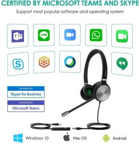 img 1 attached to 🎧 Yealink UH36 UH34 USB Headset: Noise Cancelling Mic, Teams Certified, PC Laptop Computer Headset for Calls and Music