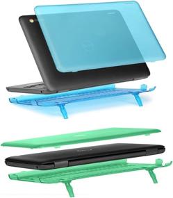 img 1 attached to 💙 Durable Blue Hard Shell Case for 2017 11.6" Dell Chromebook 11 3180 - iPearl mCover (Not for 210-ACDU/3120/3189 Series)