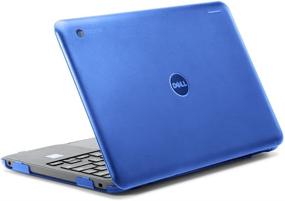 img 3 attached to 💙 Durable Blue Hard Shell Case for 2017 11.6" Dell Chromebook 11 3180 - iPearl mCover (Not for 210-ACDU/3120/3189 Series)