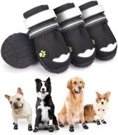 🐾 winter dog shoes for large dogs - cbsana dog booties with adjustable reflective straps, rugged anti-slip sole - ideal for hot pavement - set of 4 dog boots for small to large dogs логотип