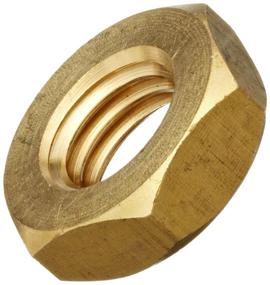 img 2 attached to 🔩 Pack of 50 Brass Hex Jam Nuts | 5/16"-18 Thread Size | 1/2" Width Across Flats | 3/16" Thickness | ASME B18.2.2 Compliant | Plain Finish