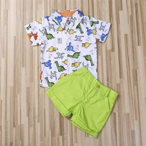 img 2 attached to 👔 Gentleman Flamingo T Shirt Clothing Sets for Boys aged 3-4 Years