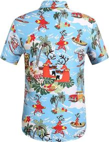 img 3 attached to 🌴 Vibrant Tropical Hawaiian Christmas Attire: XL Men's Clothing by SSLR