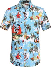 img 4 attached to 🌴 Vibrant Tropical Hawaiian Christmas Attire: XL Men's Clothing by SSLR
