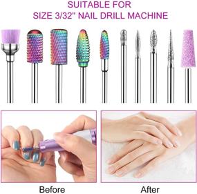 img 1 attached to Bestidy 10pcs Nail Drill Bits Set: Professional Tungsten Carbide Efile Drill Bits for Manicure Pedicure Nail Art Tools