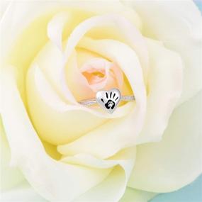 img 1 attached to 🌹 Sterling Silver Urn Ring: Rose Flower/Wing/Paw Design, Engraved 'Forever Always in My Heart' - Memorial Jewelry for Ashes, Funeral Gift Loved One Cremation Ashes Keepsake