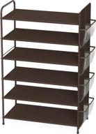 👞 maximize shoe storage space with simple houseware 6-tier rack, 34-pair organizer, and side hanging bag in bronze logo