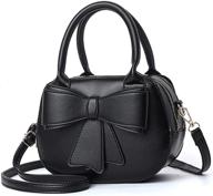 bowknot handbag leather shoulder top handle women's handbags & wallets in totes logo