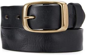 img 4 attached to Brass Buckle Leather Grain Casual Men's Accessories