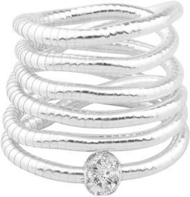 img 4 attached to 🐍 KUIYAI Bendable Snake Necklace Bracelet Wrap Bangle: Crystal Twistable, Adjustable & Flexible Multipurpose Jewelry