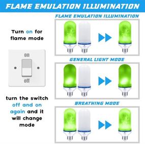 img 3 attached to Pack Flame Light Bulbs Green