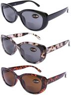 🕶️ stylish cat eye frame reading sunglasses: doovic bifocal sun readers for women and men logo