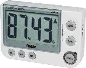 img 2 attached to ⏲️ Robic Three Memory Timer White: Enhanced Performance and Compact Design