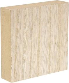 img 1 attached to 🔲 Versatile Unfinished Wood Blocks for Crafts: 1 Inch Thick MDF Squares (4x4 in, 4 Pack)