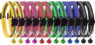 kzhareen 12 pcs reflective nylon breakaway cat collars with bells, adjustable for small pet dogs and puppies logo