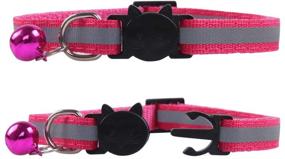 img 2 attached to KZHAREEN 12 Pcs Reflective Nylon Breakaway Cat Collars with Bells, Adjustable for Small Pet Dogs and Puppies