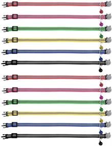 img 3 attached to KZHAREEN 12 Pcs Reflective Nylon Breakaway Cat Collars with Bells, Adjustable for Small Pet Dogs and Puppies