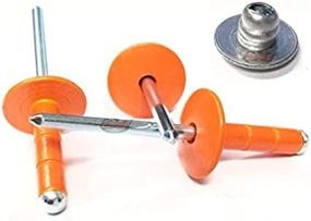 img 3 attached to 🔩 Racer's Speed Shop Large Head Multi Grip Aluminum Steel Mandrel Pop Rivets 50 Pack - Orange 3/16" Rivets