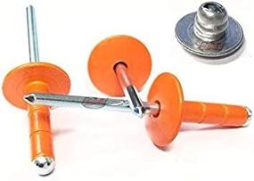 img 4 attached to 🔩 Racer's Speed Shop Large Head Multi Grip Aluminum Steel Mandrel Pop Rivets 50 Pack - Orange 3/16" Rivets