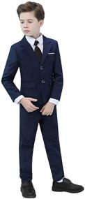 img 4 attached to 👔 Yavakoor Formal Tuxedo Suit Set for Boys - Wedding Attire in Suits & Sport Coats