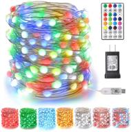 brizled 66ft 200 led color changing fairy lights with remote for christmas & halloween décor - usb & adapter plugin, twinkle indoor fairy lights for xmas tree, bedroom & weeding логотип