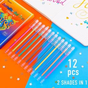 img 3 attached to Dyvicl Metallic Glitter Gel Pen Set – Dual Iridescent Liquid Gel Pens for Adult Coloring, Doodling, Drawing, Scrapbooking, Card Making, Illustrations, Designs, Bullet Journaling – 12 Vibrant Colors