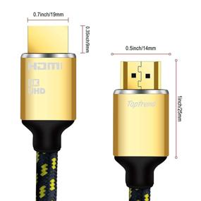 img 1 attached to 🔌 TopTrend 6ft HDMI Cable - CL3 Rated 48Gpbs Ultra High Speed HDMI 2.1 Cable | Supports 8K 60Hz, 4K 120Hz, 240Hz UHD | HDR, HDCP 2.2 2.3 | 28AWG Braided HDMI Cord | Compatible with HDTV, Xbox, PS4, PS5, PC