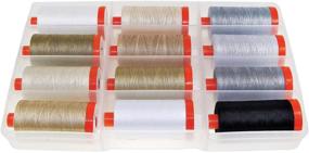 img 2 attached to Aurifil Thread THE BASICS COLLECTION by Mark Lipinski 50wt Cotton 12 Large Spools 1300m each: Premium Sewing Thread Set for Versatile Crafting