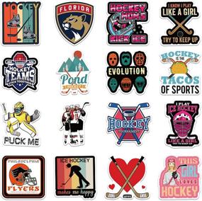 img 2 attached to 🏒 Pack of 100 Hockey Stickers | Ideal for Water Bottles, Cups, Laptops, Guitars, Cars, Motorcycles, Bikes, Skateboards, Luggage Boxes | Teenagers Laptop Aesthetic Stickers