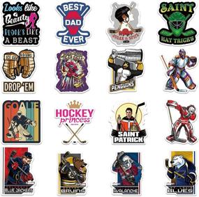 img 1 attached to 🏒 Pack of 100 Hockey Stickers | Ideal for Water Bottles, Cups, Laptops, Guitars, Cars, Motorcycles, Bikes, Skateboards, Luggage Boxes | Teenagers Laptop Aesthetic Stickers