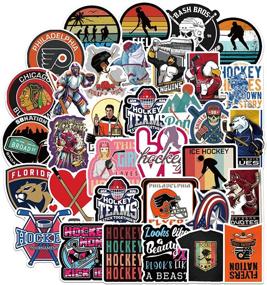 img 3 attached to 🏒 Pack of 100 Hockey Stickers | Ideal for Water Bottles, Cups, Laptops, Guitars, Cars, Motorcycles, Bikes, Skateboards, Luggage Boxes | Teenagers Laptop Aesthetic Stickers