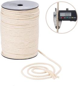 img 3 attached to Premium 3mm x 328 Yards Macrame Cord - 100% Natural Unbleached Cotton for Wall Hangings, Plant Hangers, Crafts, Knitting, Decorations, Gift Wrapping