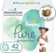 👶 pampers pure protection size 6 diapers - 42 count super pack, hypoallergenic & unscented logo