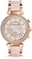 ⌚ stainless steel parker watch by michael kors with glitz accents logo