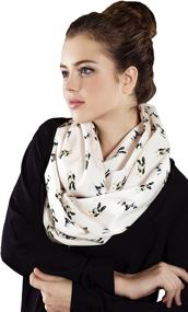 img 1 attached to 🐶 Etwoa's Large Cream Infinity Scarf Circle Loop Scarf for Boston Terrier Lovers