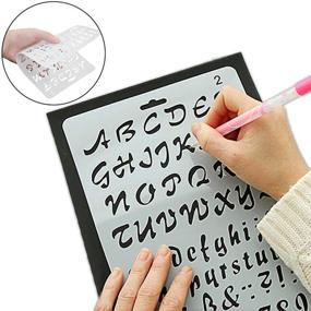 img 1 attached to 🎨 Lystin 12 PCS/Set - Large Hotel Welcome Sign Stencils + 8 Individual Stencils for DIY Welcome Sign Making + 4PCS Numbers Letters Stencils 7" x 10.5" for DIY Art Craft Drawing Sign Decorations