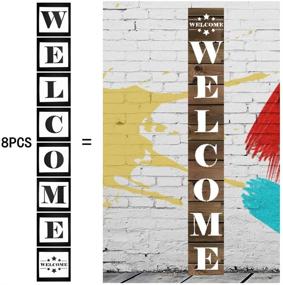 img 3 attached to 🎨 Lystin 12 PCS/Set - Large Hotel Welcome Sign Stencils + 8 Individual Stencils for DIY Welcome Sign Making + 4PCS Numbers Letters Stencils 7" x 10.5" for DIY Art Craft Drawing Sign Decorations