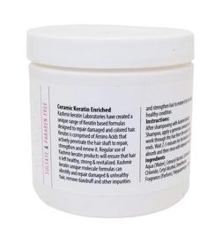 img 1 attached to 💆 Kashmir Keratin-Infused Ceramic Hair Mask - Sulfate and Paraben Free (16 oz) - Suitable for All Hair Types