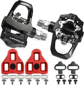 img 4 attached to 🚴 MARQUE Duo Spin Bike Pedals – Clipless Pedals Compatible with Peloton Look Delta and SPD Cleats, Durable 9/16” Thread for Stationary Exercise Fitness Bike