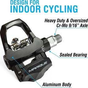 img 1 attached to 🚴 MARQUE Duo Spin Bike Pedals – Clipless Pedals Compatible with Peloton Look Delta and SPD Cleats, Durable 9/16” Thread for Stationary Exercise Fitness Bike