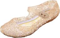kawaii sparkly sandals for girls - dress up jelly shoes for fancy parties, dancing, and cosplay logo